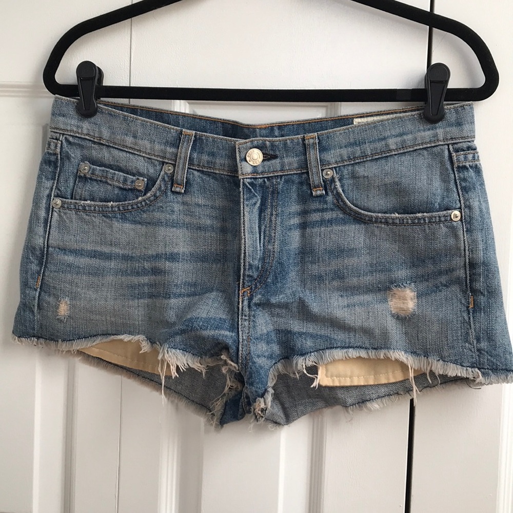 Rag & Bone denim cut off shorts